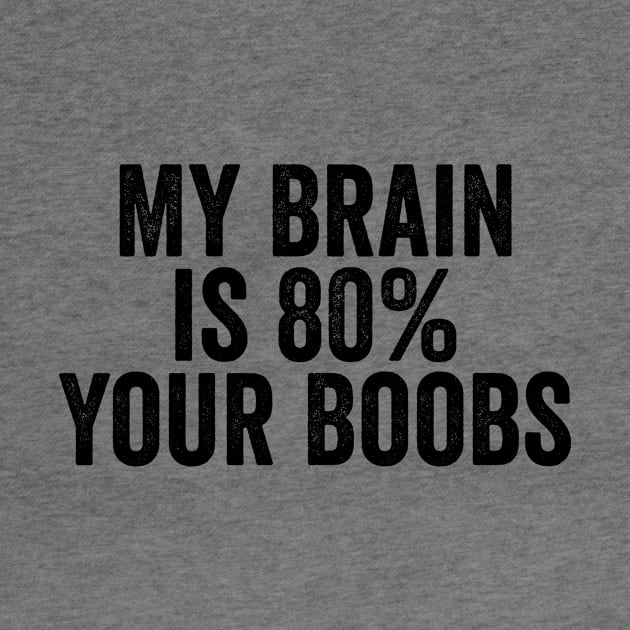 My Brain is 80% Your Boobs Black by GuuuExperience